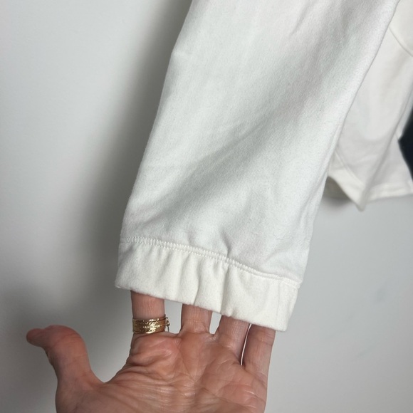 The North Face Women's Black White Colorblock Kangaroo Pocket Hooded Sweatshirt - Picture 6 of 10